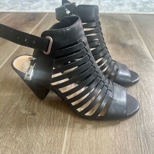 Vince Camuto Black Heeled Gladiator Sandals